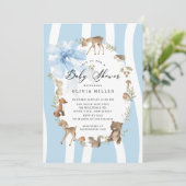 Modern Woodland Animals Baby shower Kaart (Staand voorkant)