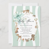 Modern Woodland Animals Baby shower Kaart (Voorkant)