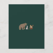 Modern Woodland Animals Boy Baby Shower Invitation (Achterkant)