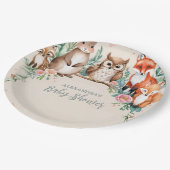 Modern Woodland Animals Forest Baby shower Papieren Bordje (Gekanteld)