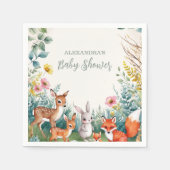Modern Woodland Animals Forest Baby shower Servet (Voorkant)