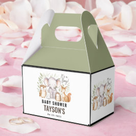 Modern Woodland Animals Forest Boy Baby Shower Bedankdoosjes