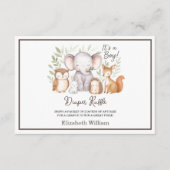 Modern Woodland Animals Forest Boy Baby Shower Informatiekaartje (Voorkant)