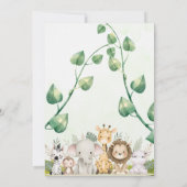 Modern Woodland Animals Forest Boy Baby shower Inv Kaart (Achterkant)