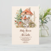 Modern Woodland Animals Forest Boy Baby shower Kaart (Staand voorkant)