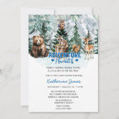 Modern Woodland Animals Forest Boy Baby shower Kaart (Voorkant)