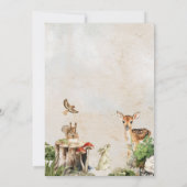 Modern Woodland Animals Forest Boy Baby shower Kaart (Achterkant)