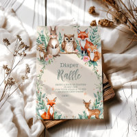 Modern Woodland Animals Forest Diapper Raffle