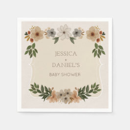 Modern Woodland Baby shower Cocktail Napkin Servet