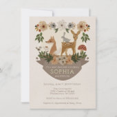 Modern Woodland Baby shower Invitation Kaart (Voorkant)