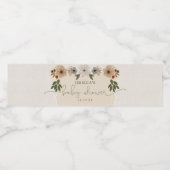 Modern Woodland Baby shower Water Fles Label Waterfles Etiket (Enkel label)