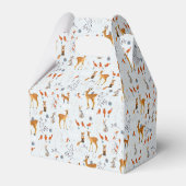 Modern Woodland Blue en Red Animals Deer Kerstmis Bedankdoosjes (Achterkant)