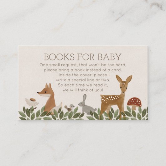 Modern Woodland Books for Baby Kaart (Voorkant)