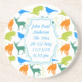  Modern Woodland Creatures Kleurrijk Onderzetter (Voorkant)