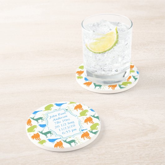  Modern Woodland Creatures Kleurrijk Onderzetter (Zijkant)