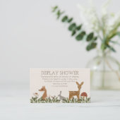 Modern Woodland Display Shower Baby shower Card Informatiekaartje (Staand voorkant)
