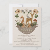 Modern Woodland Drive-by Baby shower Invitation Kaart (Voorkant)