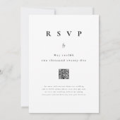 Modern Woodland Forest QR Code Winter Wedding Kaart (Achterkant)