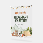 Modern Woodland Happy Camper Camping Kinderen Verj Acryl Bord (Hoek)