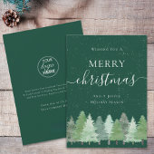 Modern Woodland Snow Business Logo Kerstmis Feestdagenkaart