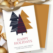 Modern Woodland Tree thema Kerstmis gepersonalisee