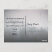 Modern Woodsy Rustic | Foto bedankt Briefkaart (Achterkant)