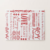 Modern  woord Valentijn Liefde collage Legpuzzel (Horizontaal)
