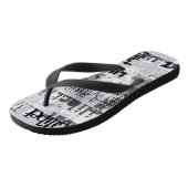 Modern Wordcloud booys Girls NAME Persoonlijk Teenslippers (Schuin)