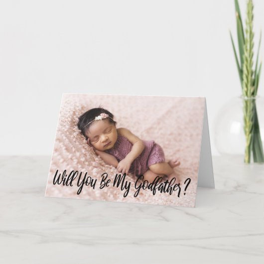 Modern wordt jij mijn peetvader foto kaart (Voorkant)