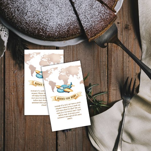 Modern World Map Airplane Books For Baby Shower  Informatiekaartje