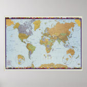 Modern World Map Poster (Voorkant)