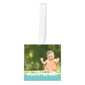 Modern Worth the Wait - Adoptie, New Baby Ornament (Voorkant)