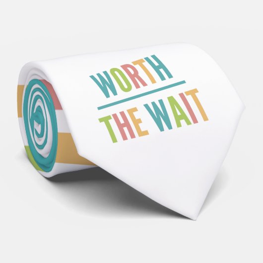 Modern Worth the Wait - Adoptie, New Baby Stropdas (Opgerold)