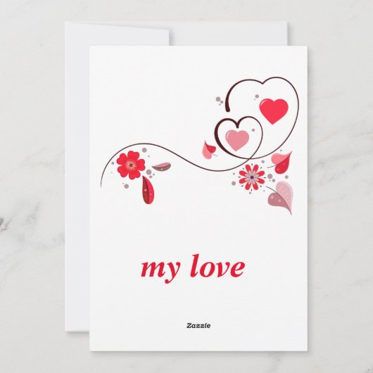 modern wow hart, feestdagenkaart (Achterkant)