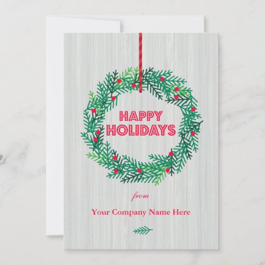 Modern Wreate Corporate Holiday Card Feestdagenkaart (Voorkant)