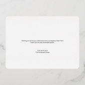 Modern Wreath Company Logo Black Real Gold Folie Feestdagenkaart (Achterkant)