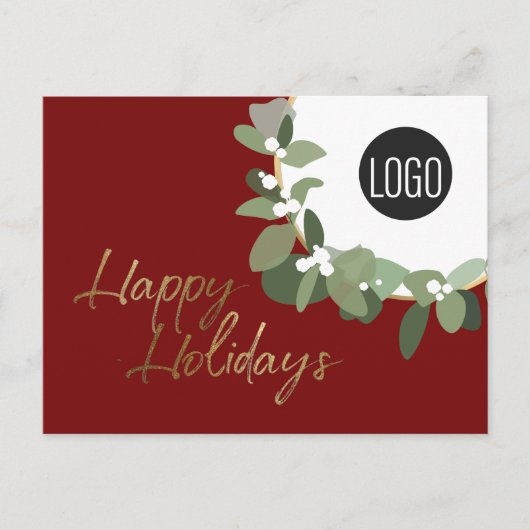 Modern Wreath Company logo Prettige feestdagen (Voorkant)