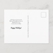 Modern Wreath Custom Logo business dank u Feestdagenkaart (Achterkant)