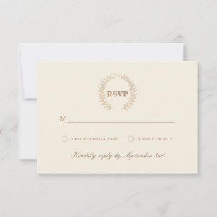 Modern Wreath RSVP Kaartje