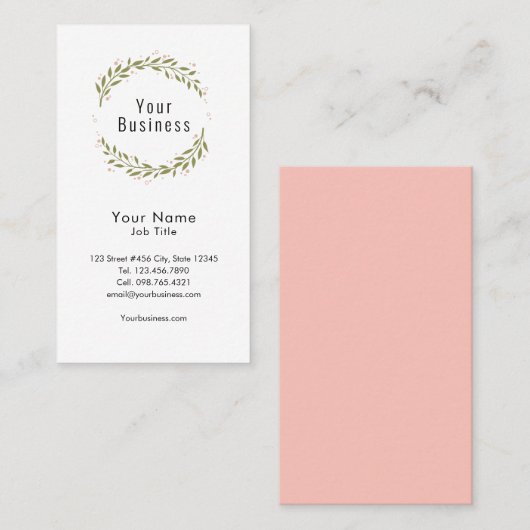 Modern Wreath Visitekaartje (Voorkant / Achterkant)