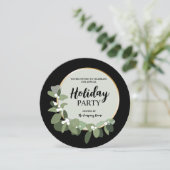 Modern Wreats Corporate logo Holiday Party Kaart (Staand voorkant)