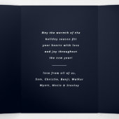 Modern Wreats Script Holiday Kerstmis Drieluik Kaart (Binnenkant midden)