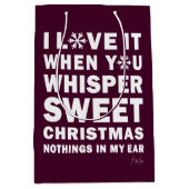 Modern Xmas Maroon, Burgundy | Sweet Xmas Medium Cadeauzakje (Voorkant)