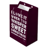 Modern Xmas Maroon, Burgundy | Sweet Xmas Medium Cadeauzakje (Achterkant Gekanteld)