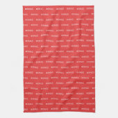 Modern XMAS Rood en Wit patroon Theedoek (Verticaal)