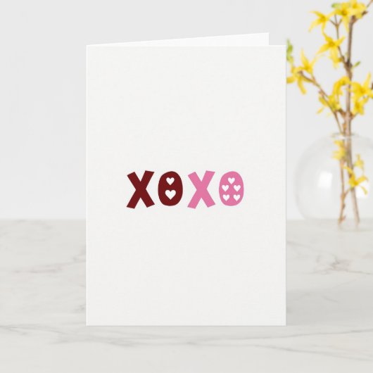 Modern Xoxo Expression Card Kaart (Gele Bloem)