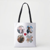 Modern xoxo Fotoliefdeskussens, aangepaste tekst Tote Bag (Voorkant)