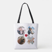 Modern xoxo Fotoliefdeskussens, aangepaste tekst Tote Bag (Achterkant)