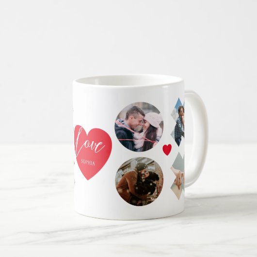 Modern xoxo Fotoliefhebber aangepaste tekst Koffiemok (Voorkant rechts)