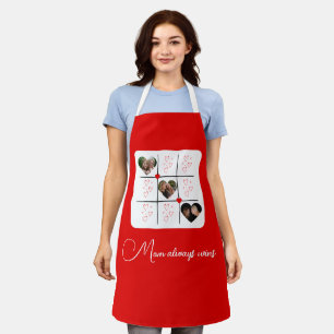Modern XOXO Red Hearts Moederdag Foto Schort